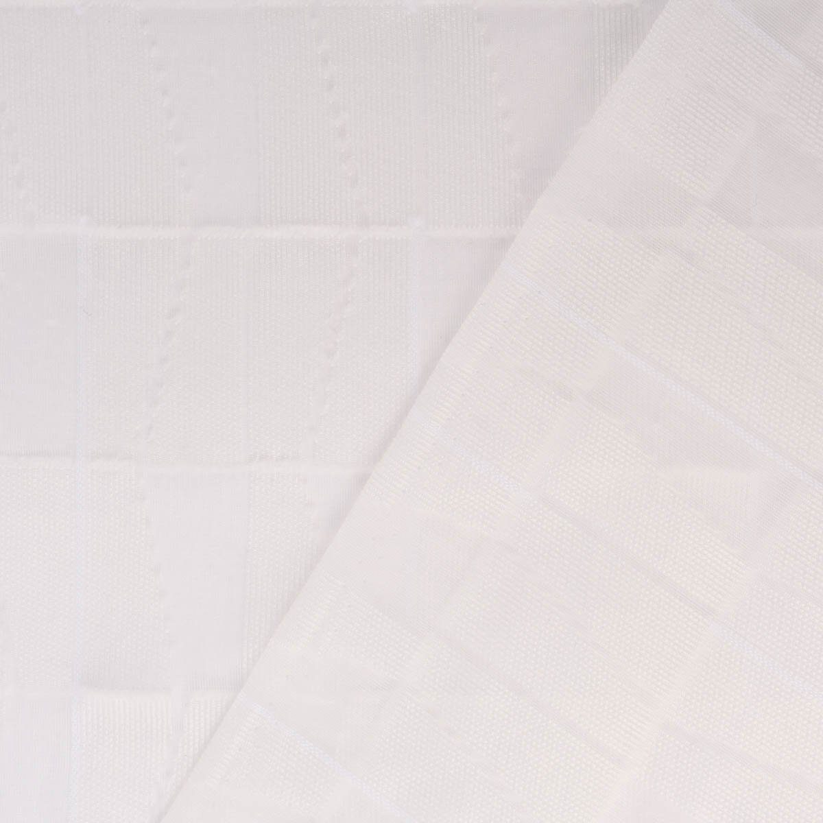 Meterware Rasch Textil Stores Scherli Rechtecke abstrakt weiß 300cm, halbtransparent, Kunstfaser, überbreit