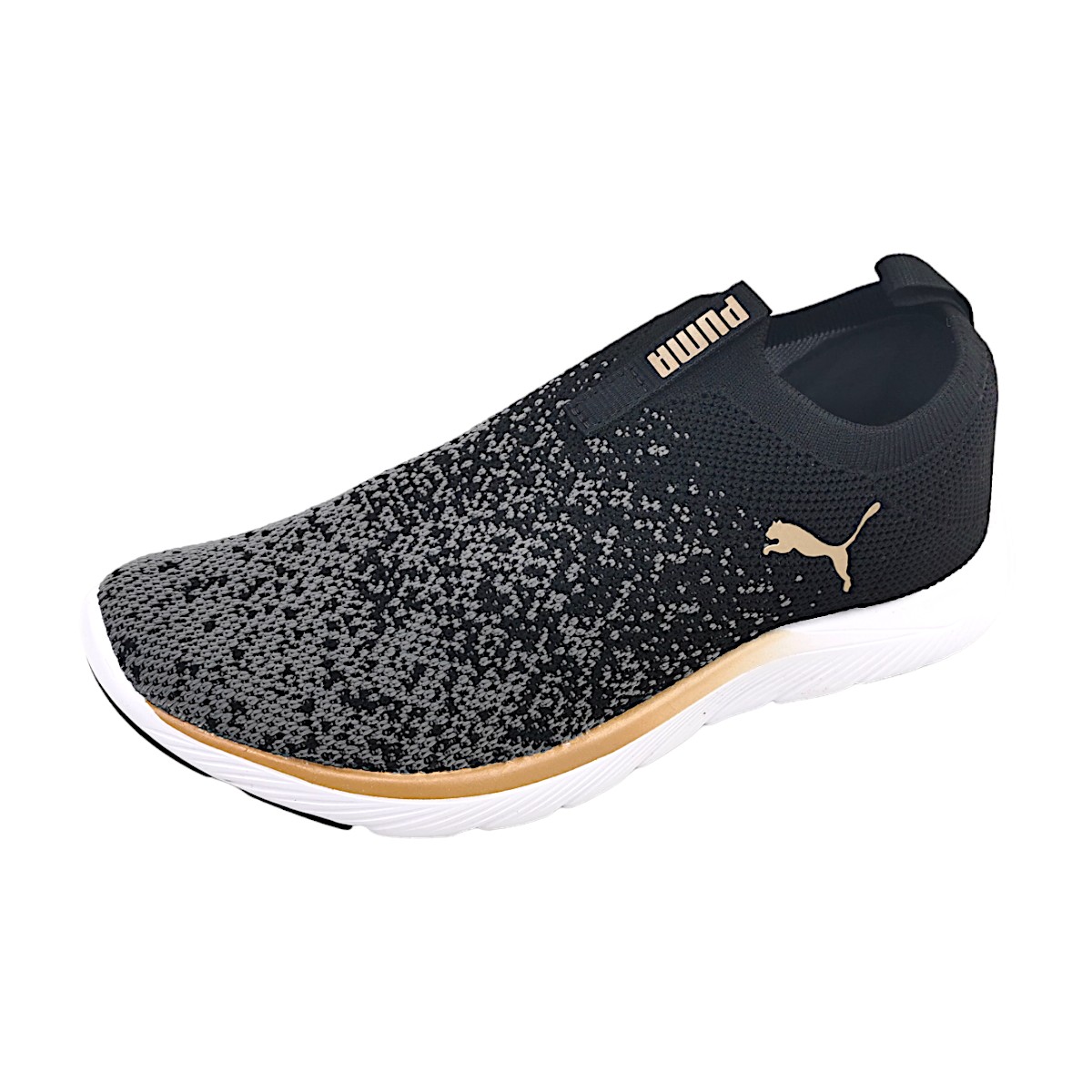 Puma Softride Remi Slip-on 309834-001 Schwarz 01 black-gold-dark grey