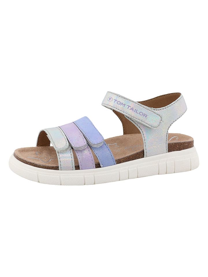 Tom Tailor Sandalen in Lila/ Silber günstig kaufen