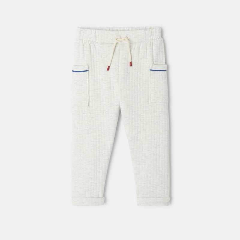 Pantalon de jogging en molleton côtelé blanc bébé garçon Absorba