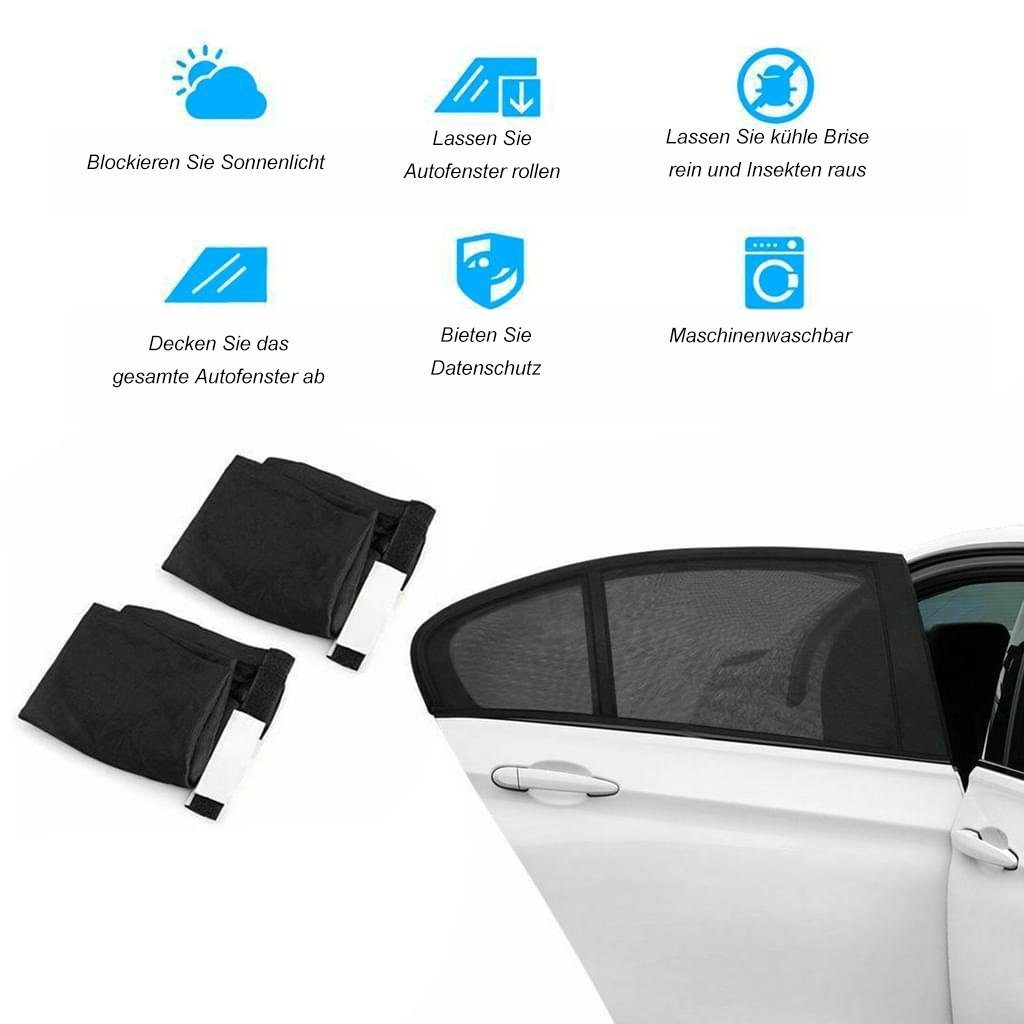 Sonnenschutz 2Pcs Auto Sonnenschutz, UV Schutz, Schützt Mitfahrer, Kinder&Haustiere, Einemgeld