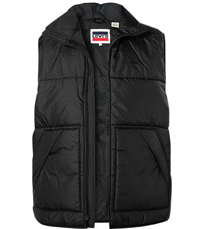 Levi's®, Steppweste, Mikrofaser wasserabweisend, schwarz