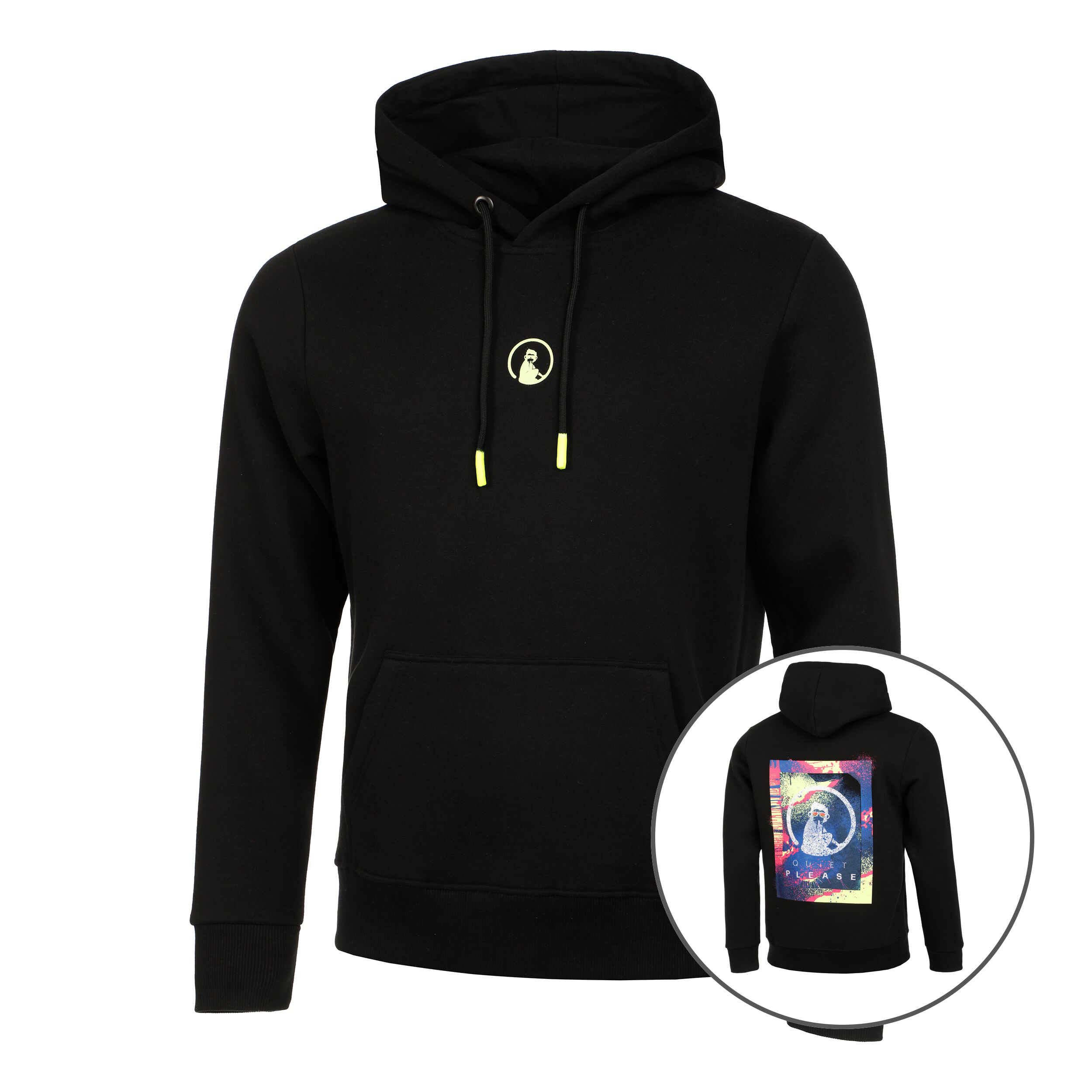 Flashy Backprint Hoody Herren - Schwarz, Mehrfarbig