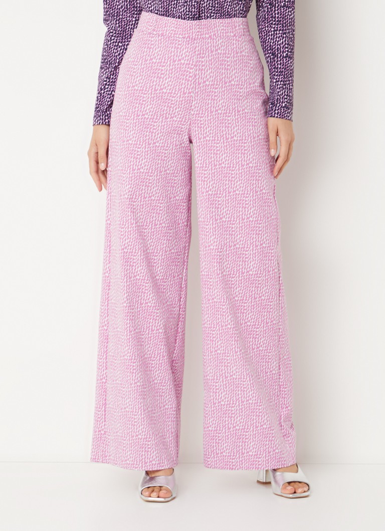 Pantaloni ampi a vita alta in jacquard Dali di Studio Anneloes