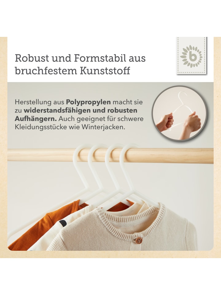 Bieco Spielwaren Kleiderbügel Kinder 16 St. in Weiß günstig kaufen onesize