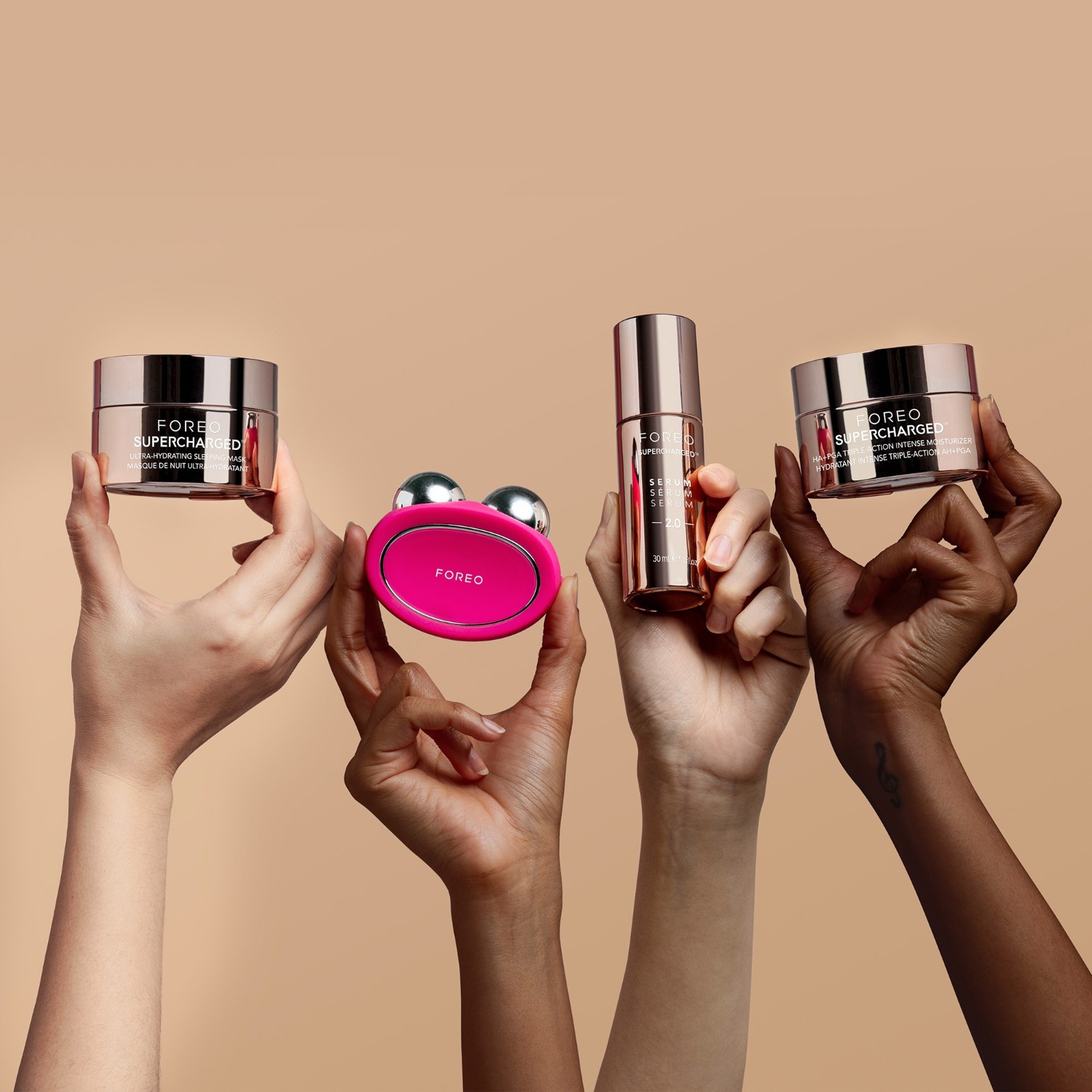 FOREO Supercharged HA+PGA potrójnie działający intensywny krem nawilżający