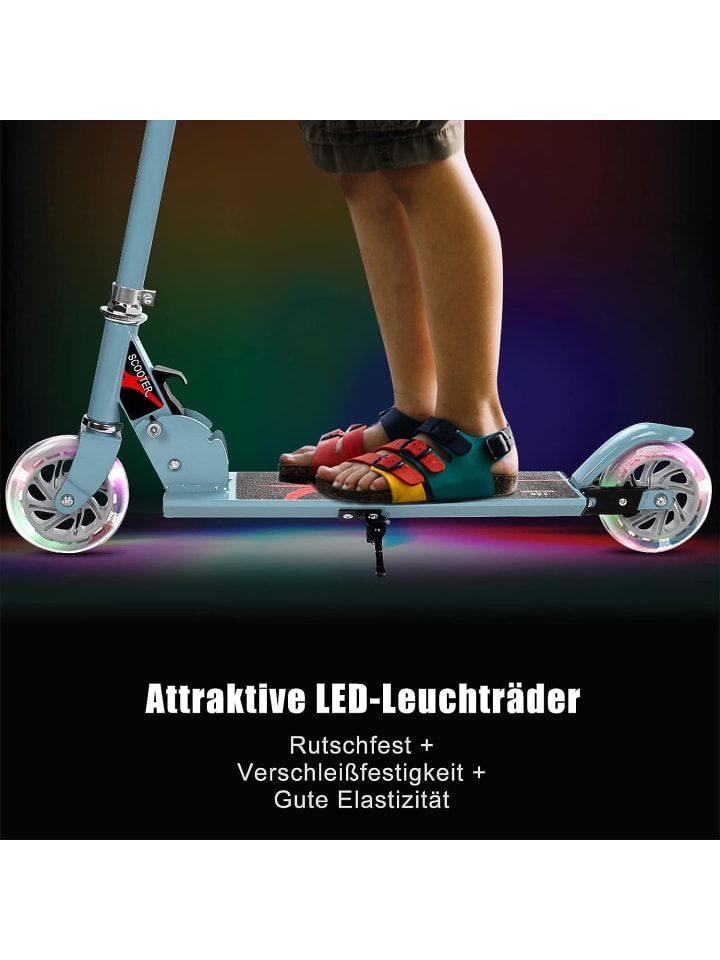 COSTWAY Kinderroller ab 4 Jahre in Hellblau günstig kaufen 70 cm