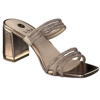 La Strada Pantolette in gold