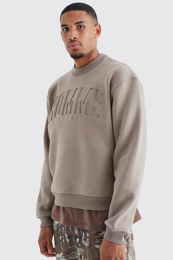 Tall Oversize Sweatshirt mit Homme Print