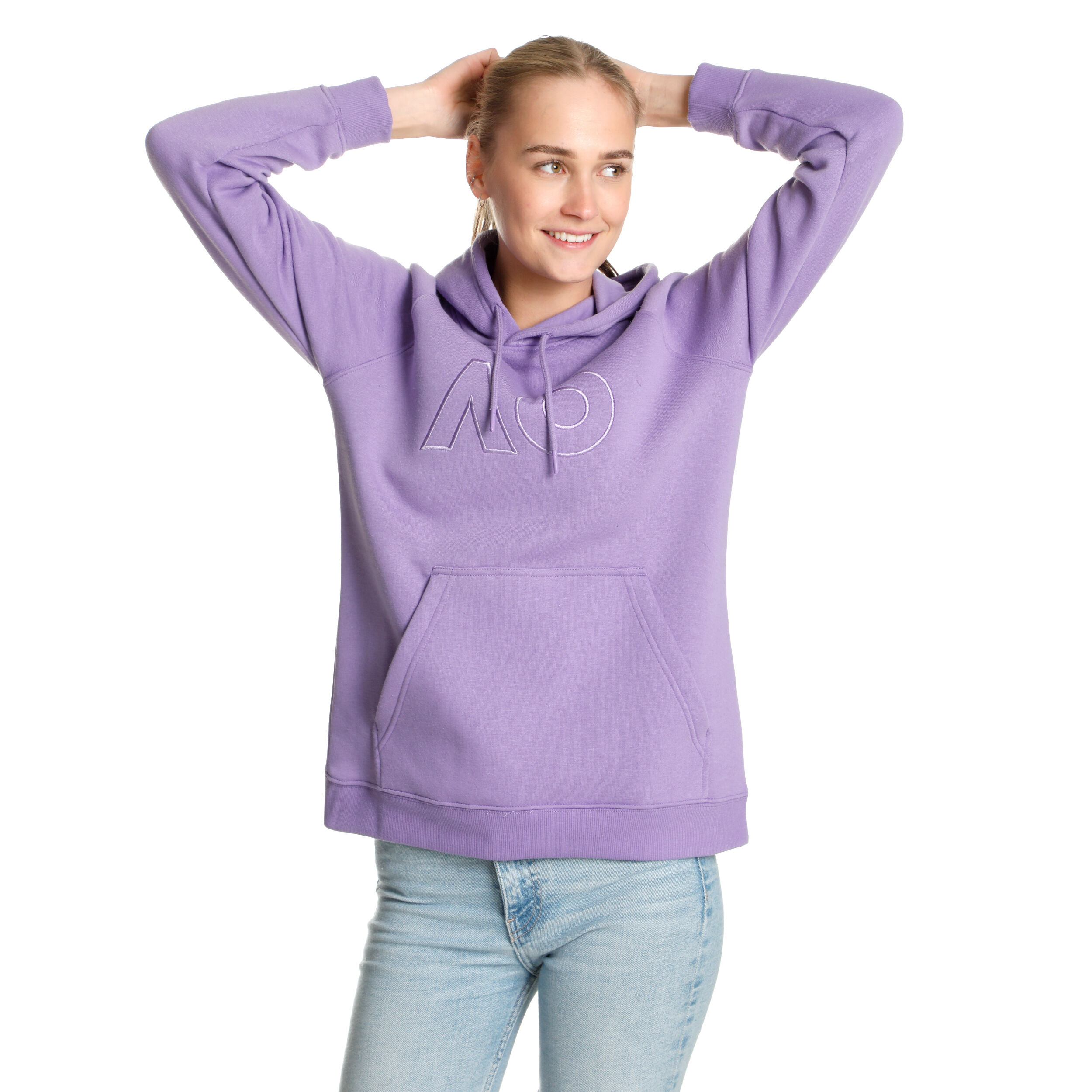 AO Embroidered Logo Hoody Damen - Lila