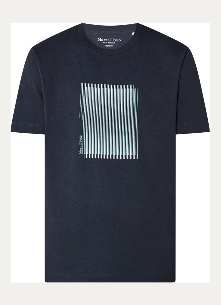 Marc O'Polo  T-shirt van biologisch katoen met print