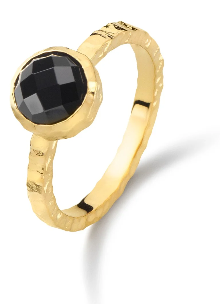 Anello Casa Jewelry Amalfi Onyx placcato oro