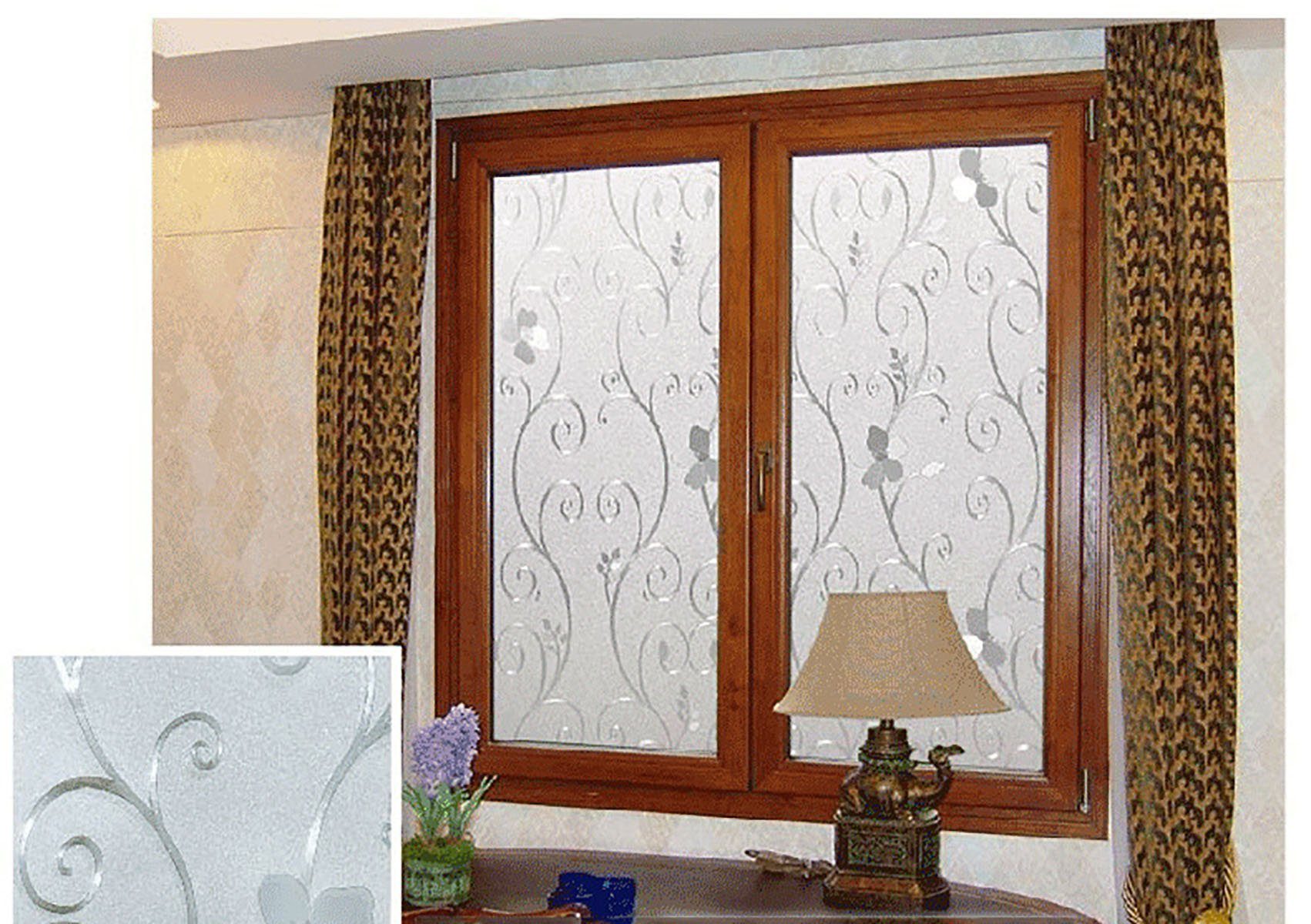 Fensterfolie Fensterfolie Selbsthaftend Blickdicht Sichtschutzfolie Kleber, aikidio