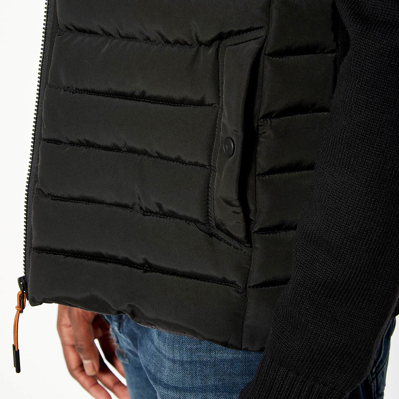 ADAM   Gilet noir zippé Homme