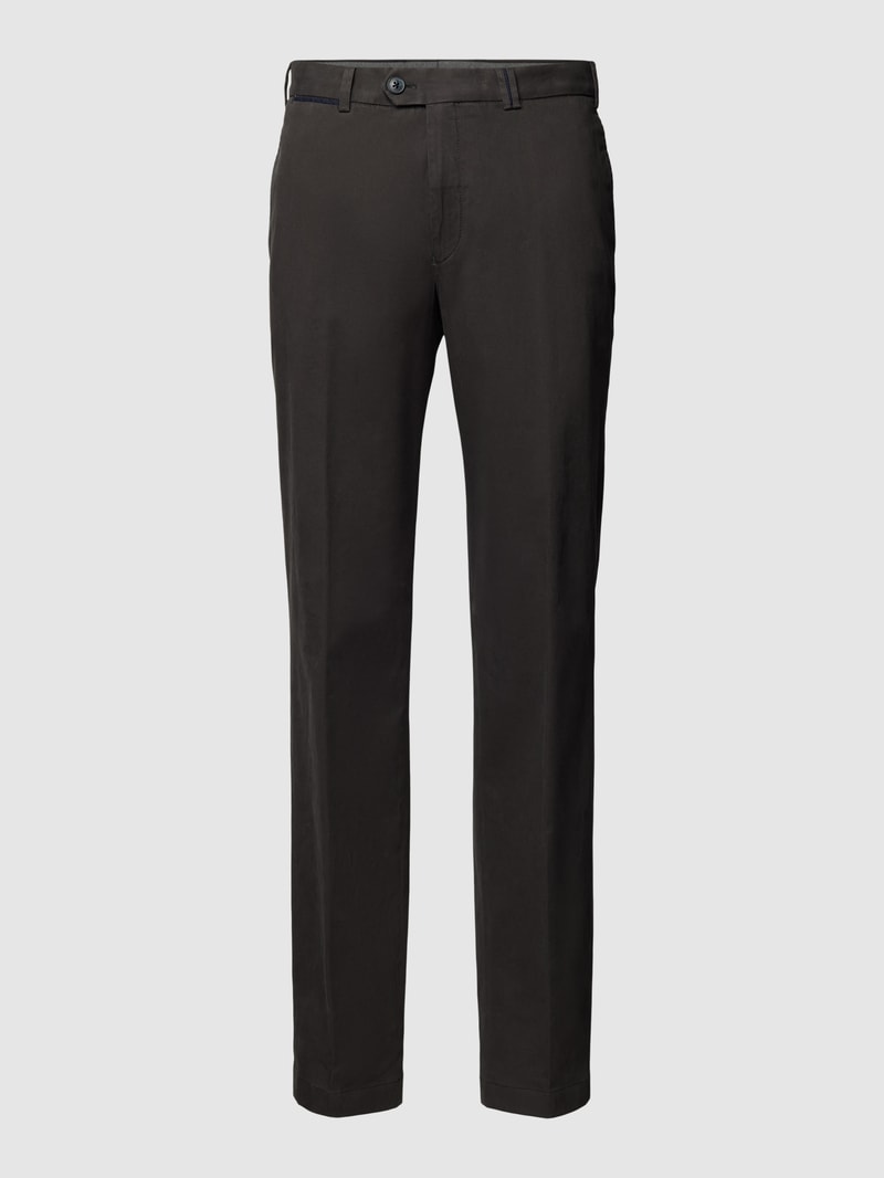 Regular Fit Bundfaltenhose Modell 'PEAKER' in dunkelgrau