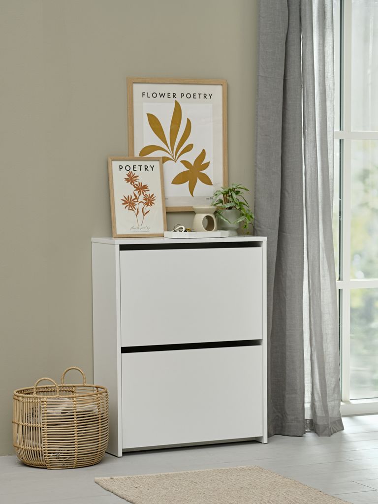 BAKHUSE BAKHUSE 2-room shoe cabinet, white