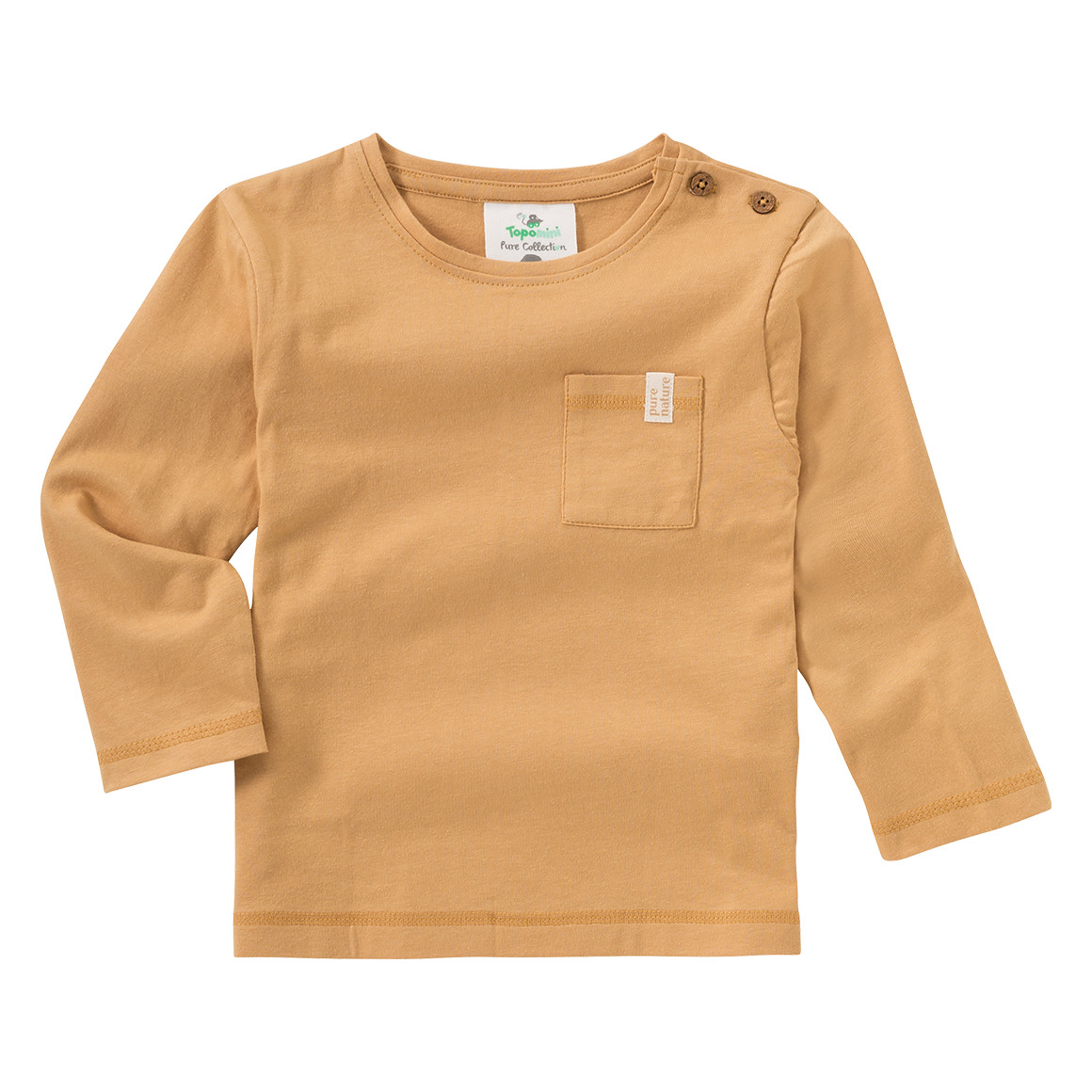 2 Baby Langarmshirts mit Brusttasche