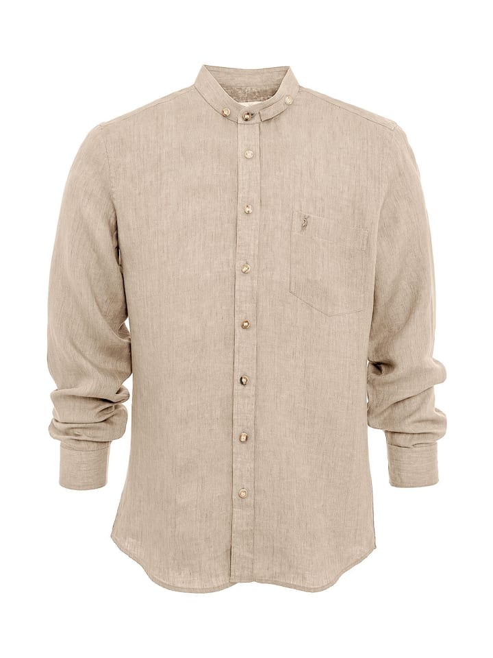 Almsach Stehkragenhemd 720LI-LA in beige günstig kaufen