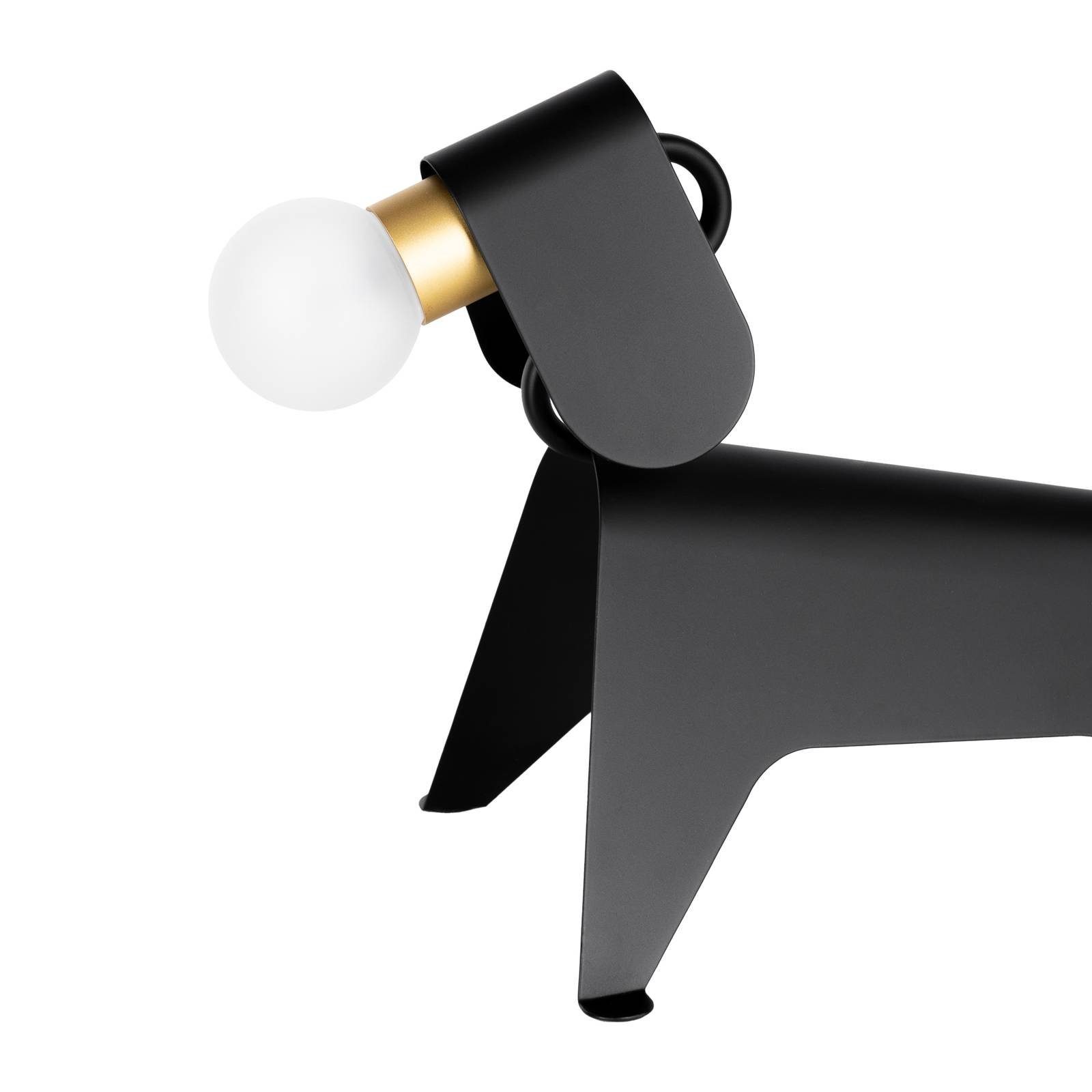 Lucande Tischleuchte Idalina, Leuchtmittel inklusive, warmweiß, Design, Eisen, Schwarz, 1 flammig, inkl. Leuchtmittel, G4, Designer