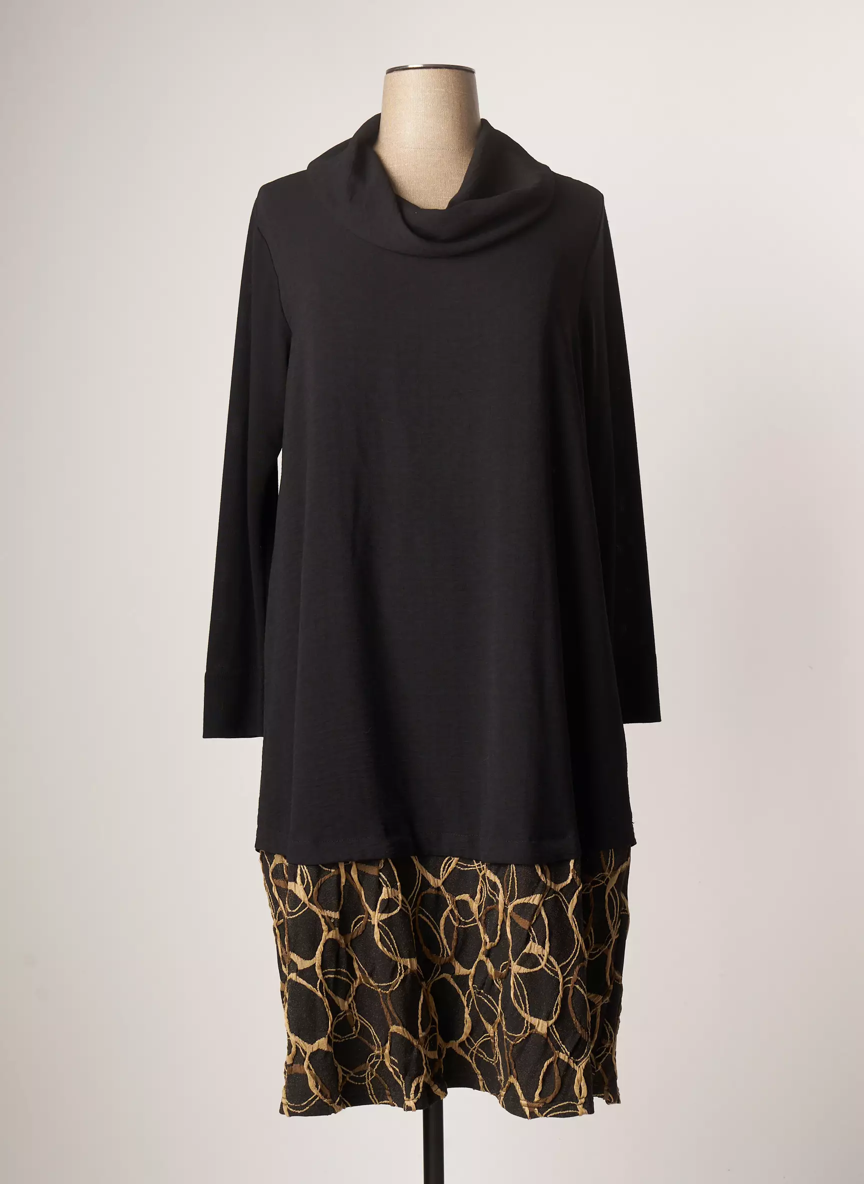 Franck Anna Robes Mi Longues Femme couleur noir