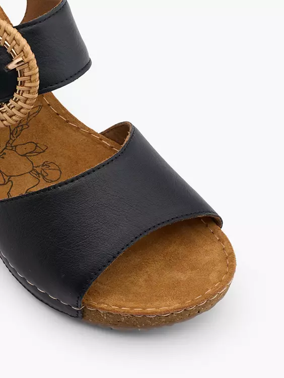 5th Avenue Leder Keilsandalette