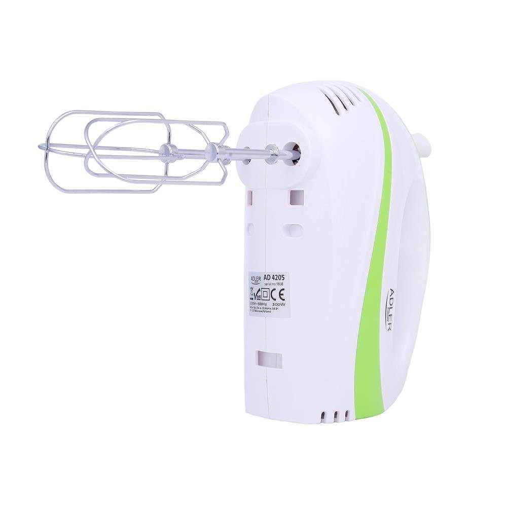 Adler Handmixer AD 4205g, Mixer, 300 Watt, 5 Geschwindigkeitsstufen, TURBO-Taste