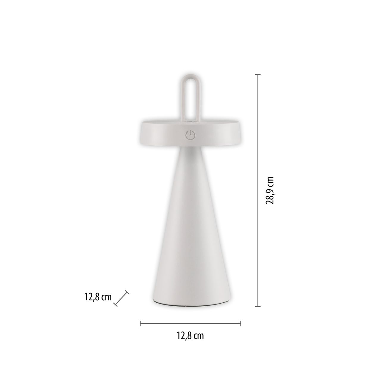JUST LIGHT Akku Tischleuchte ALWA, 1x LED-Board/1,50Watt/2700Kelvin, IP44, Weiss