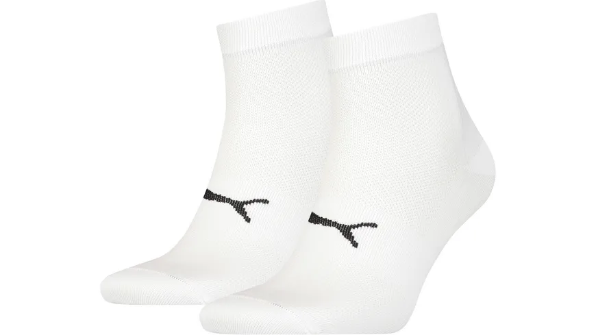 PUMA Unisex Quarter Socken Sport Light 2er Pack white