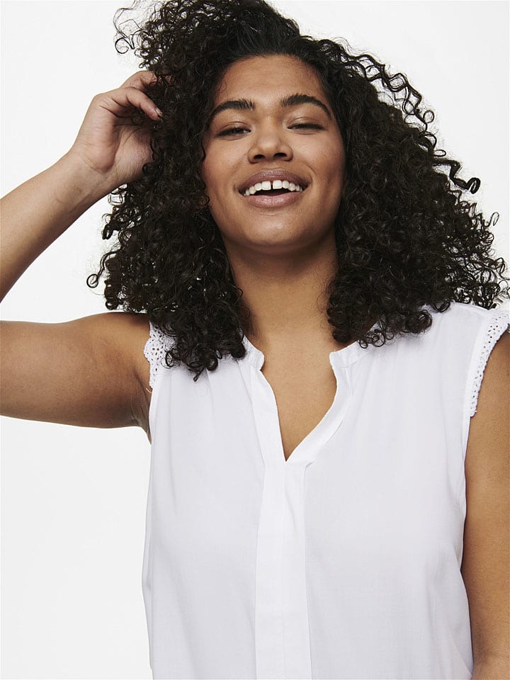 ONLY Carmakoma Bluse in Weiß günstig kaufen