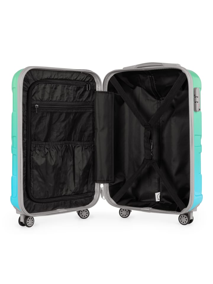 suitline Handgepäckkoffer 55x35x20 cm Carry-On 55cm Hartschale 34 L in Northern Lights günstig kaufen S