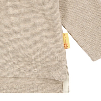 Poloshirt langarm, hellgrau für Jungs