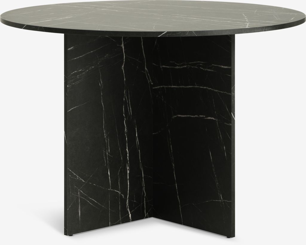 Mesa de jantar KRONDAL Ø110 mármore preto