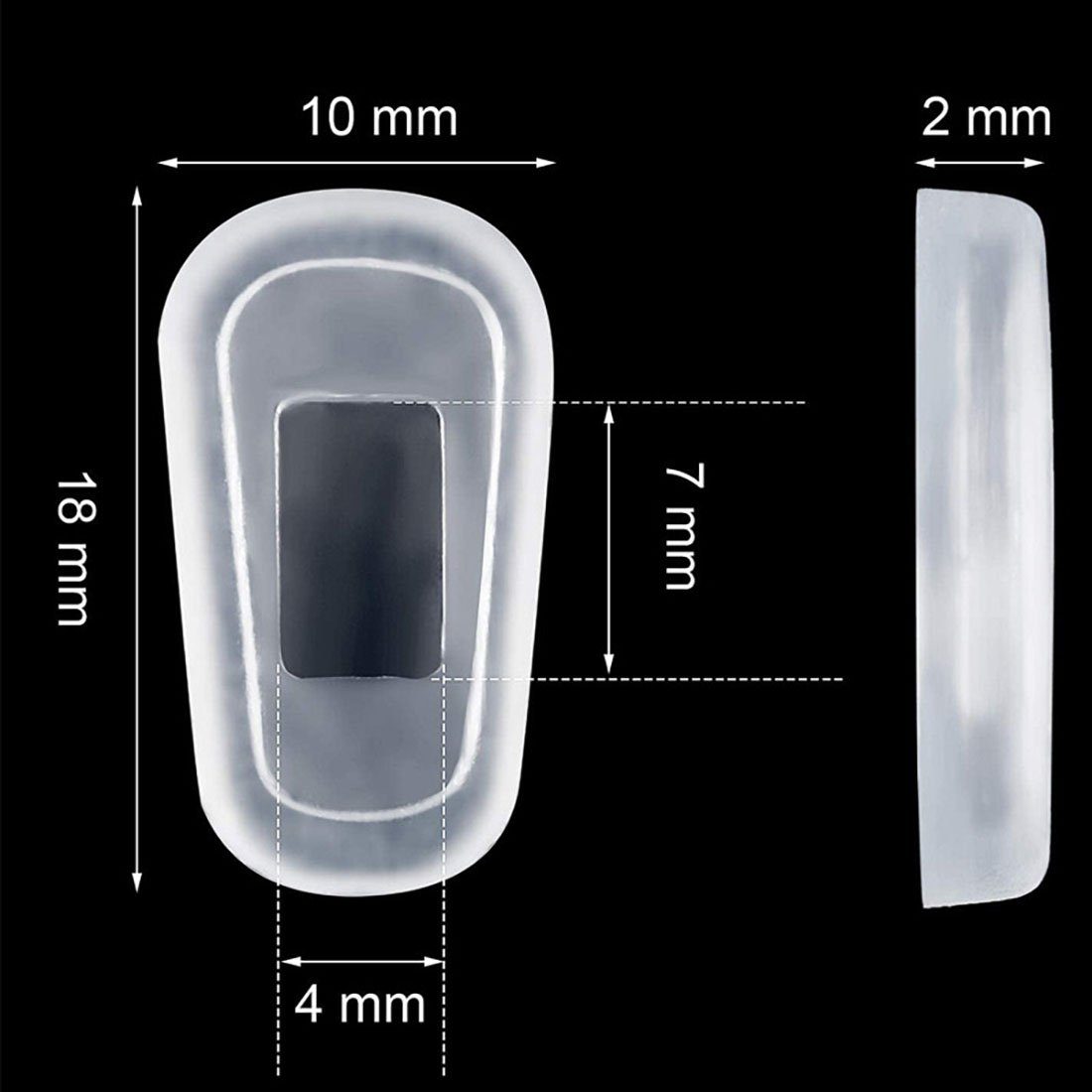 CTGtree Brillenkette Brillenpads Silikon Ovale Silikon Brillen Nasenpad 20 Stück