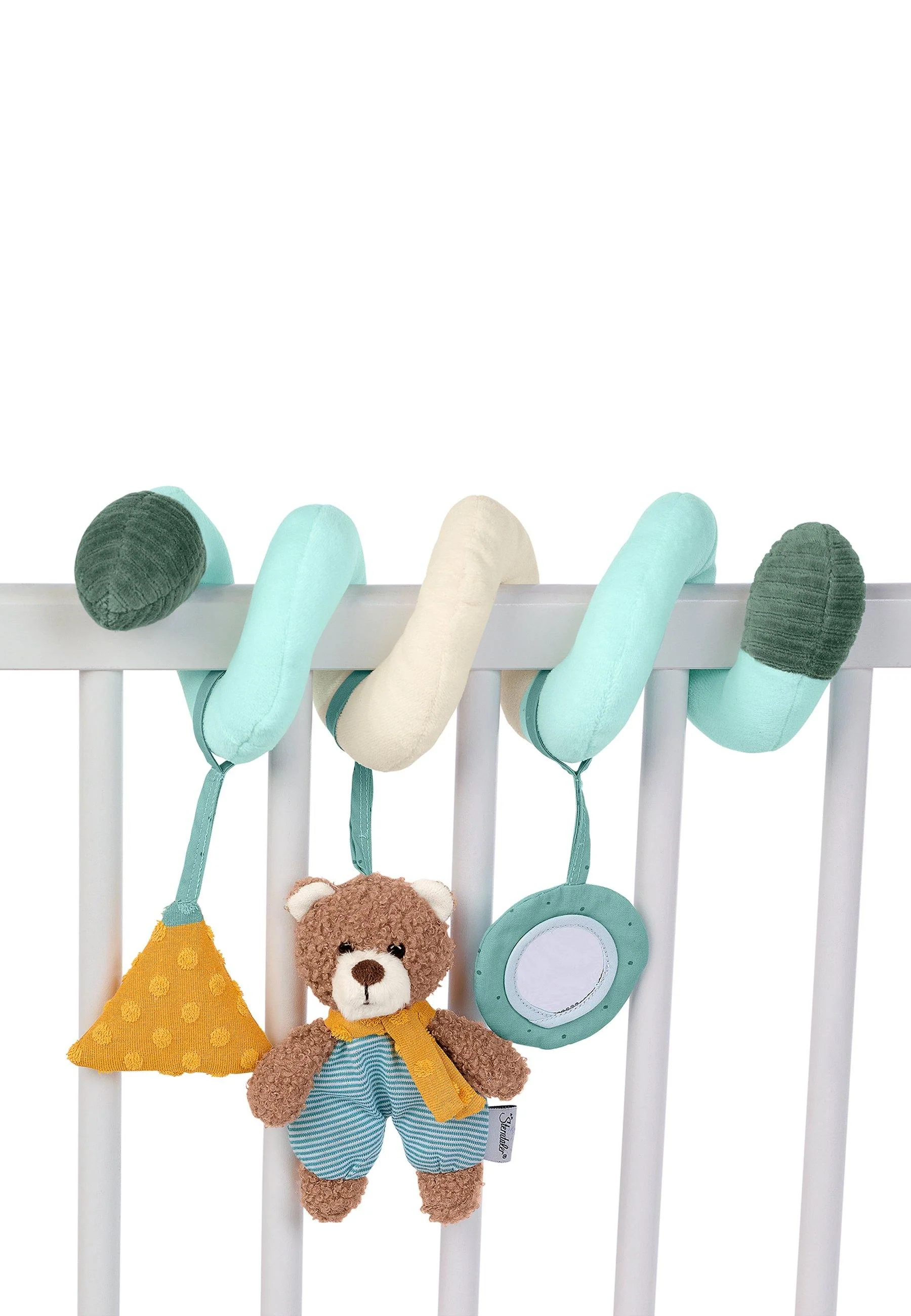 Spielzeugspirale Bär Ben in Grün, 26 cm