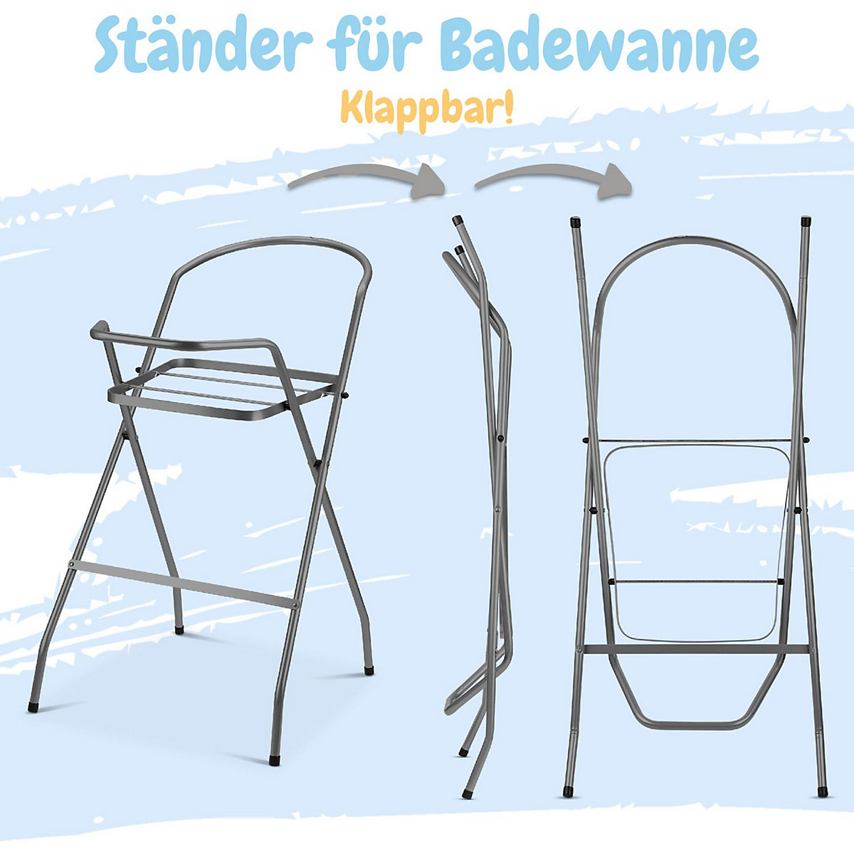 Baby Badewanne 7 Set - Baby Wanne, Badesitz, Ständer, Abfluss, Töpfchen, Hocker, Toilettentrainer.