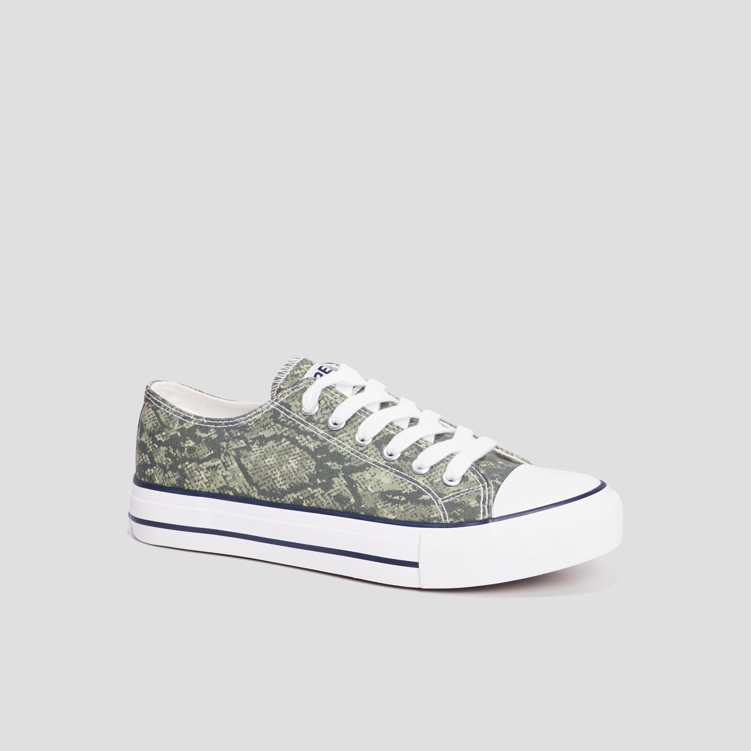 Tennis en toile à lacets Creeks vert foncé femme | La Halle