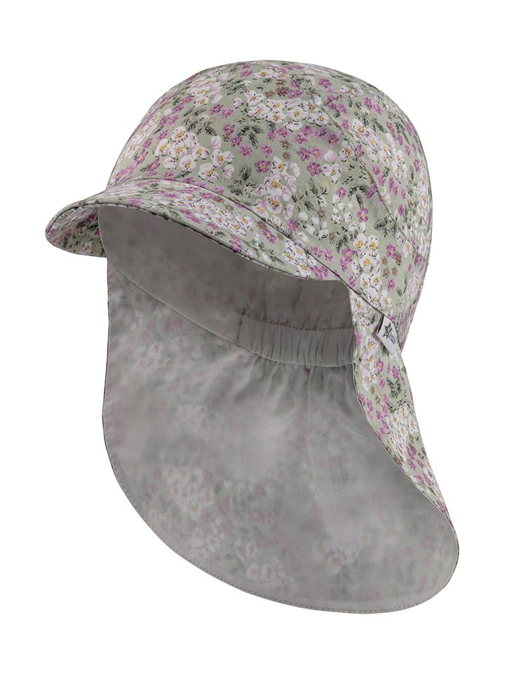 Sterntaler Nackenschutzcap in Grün/ Lila günstig kaufen