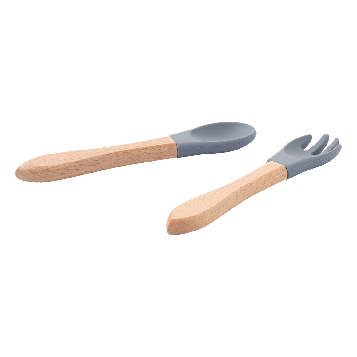 Silikon-Besteck mit Holzgriff