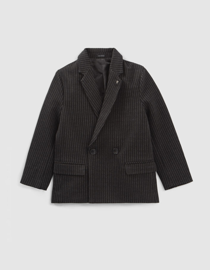 Veste de costume grise à rayures tennis garçon