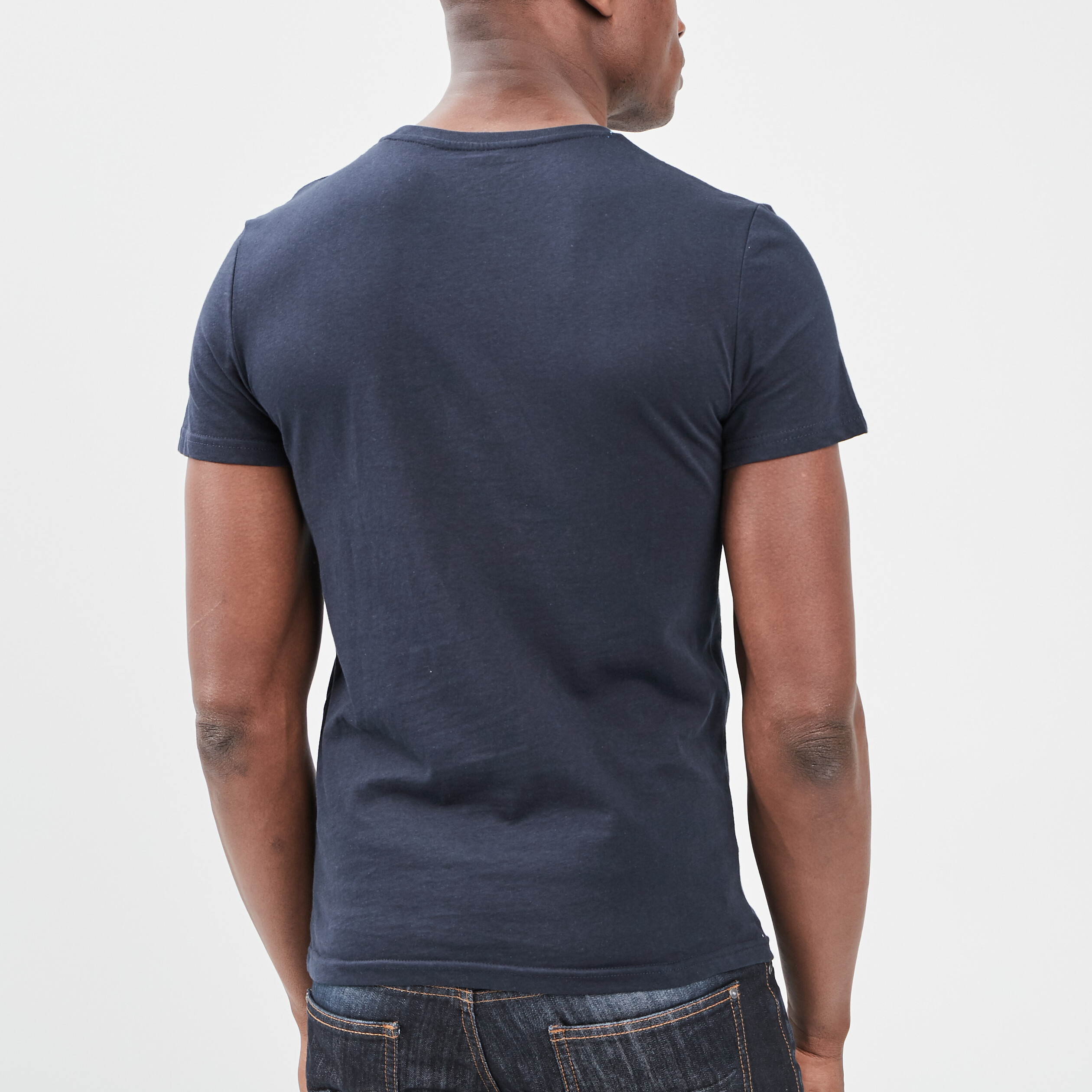 T-shirt manches courtes bleu marine homme | La Halle
