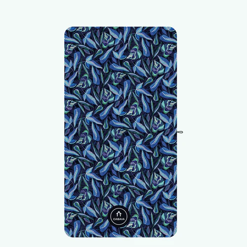 Fontainebleau - Blue rectangular microfiber towel