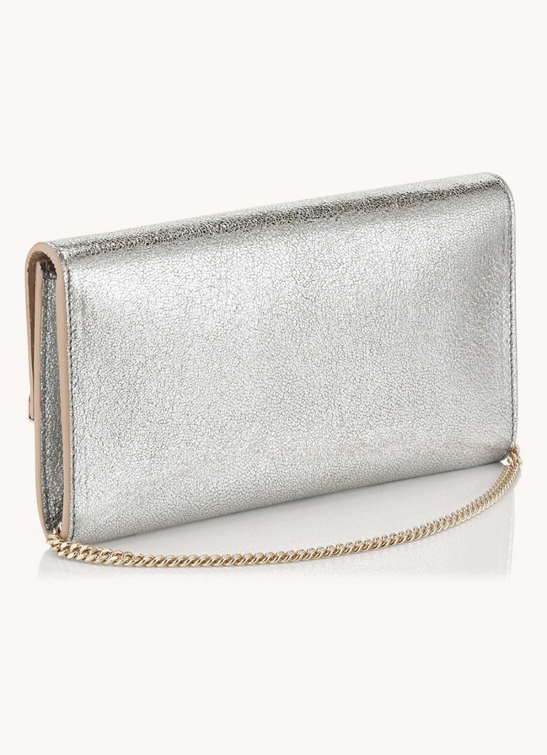 Jimmy Choo Emmie -nahkainen clutch-laukku irrotettavalla olkahihnalla