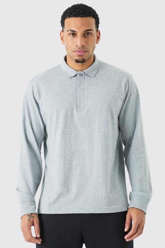 Rugby-Poloshirt mit Knopfleiste