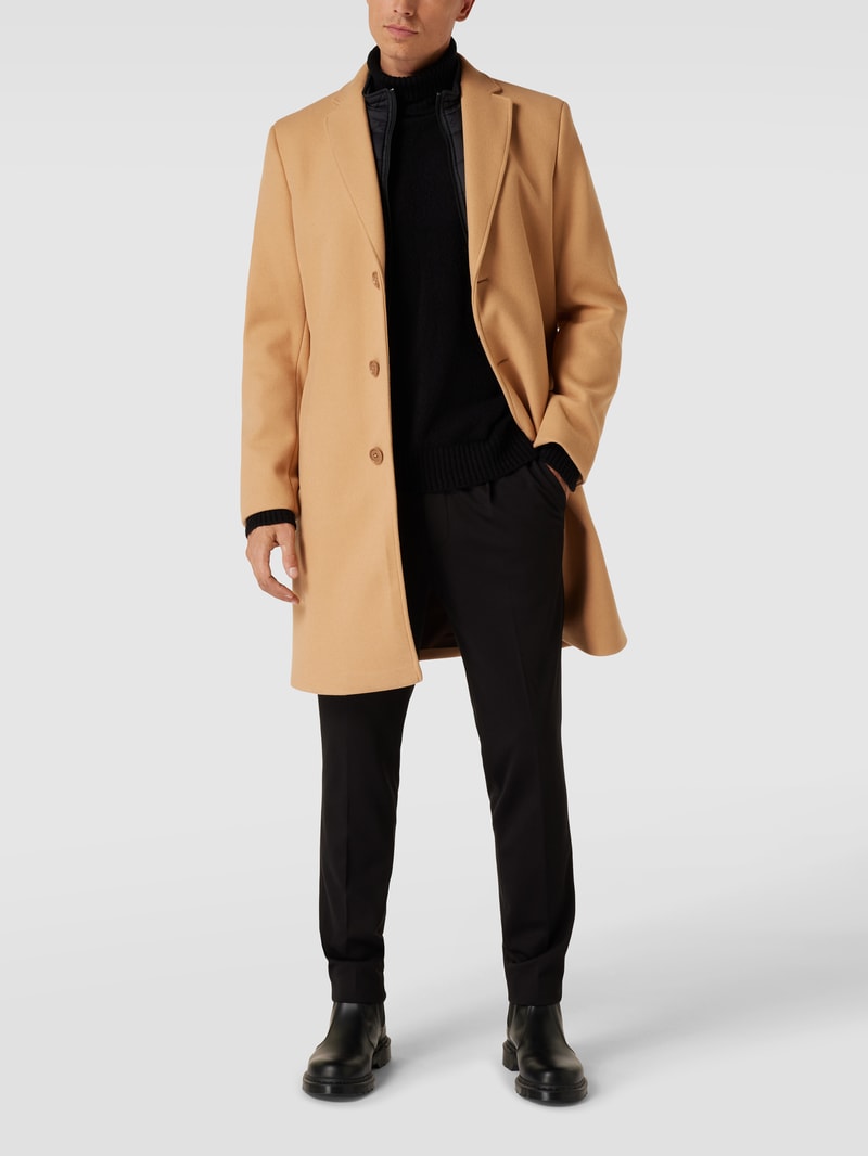 Mantel mit Reverskragen in camel
