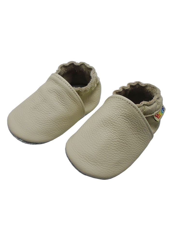 Yalion Leder-Krabbelschuhe in Cream günstig kaufen