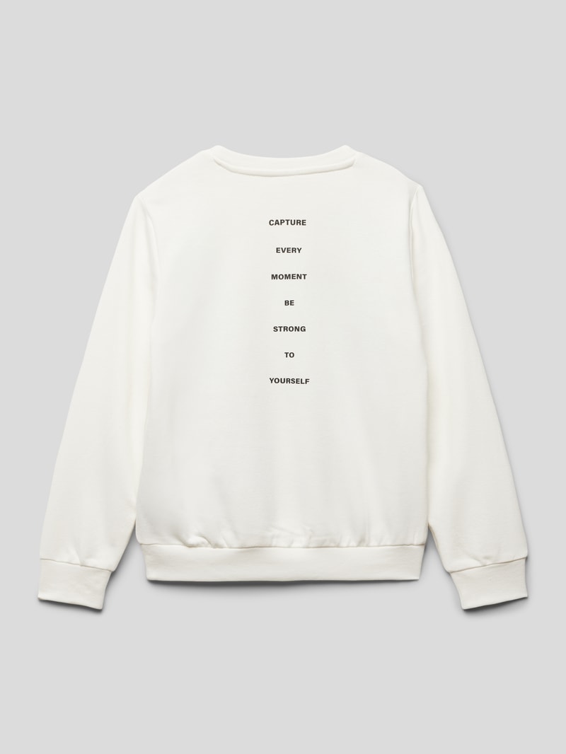 Sweatshirt mit Motiv-Print in weiß