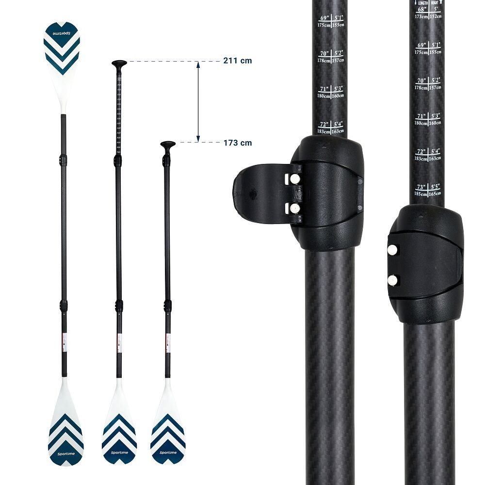 Sportime Carbon Hybrid Paddel SUP-Paddel