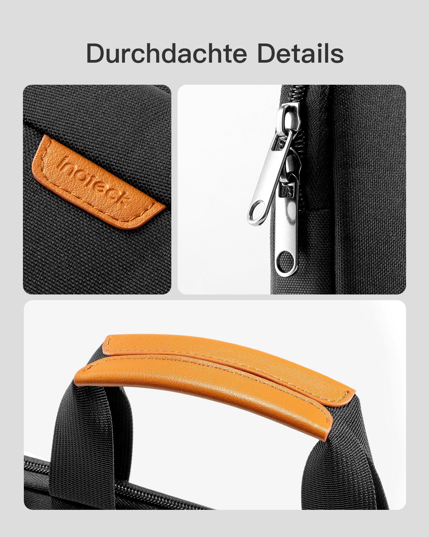 Inateck Laptoptasche Kompatibel mit 15.3 Zoll MacBook Air M2, den meisten 14 Zoll Laptop