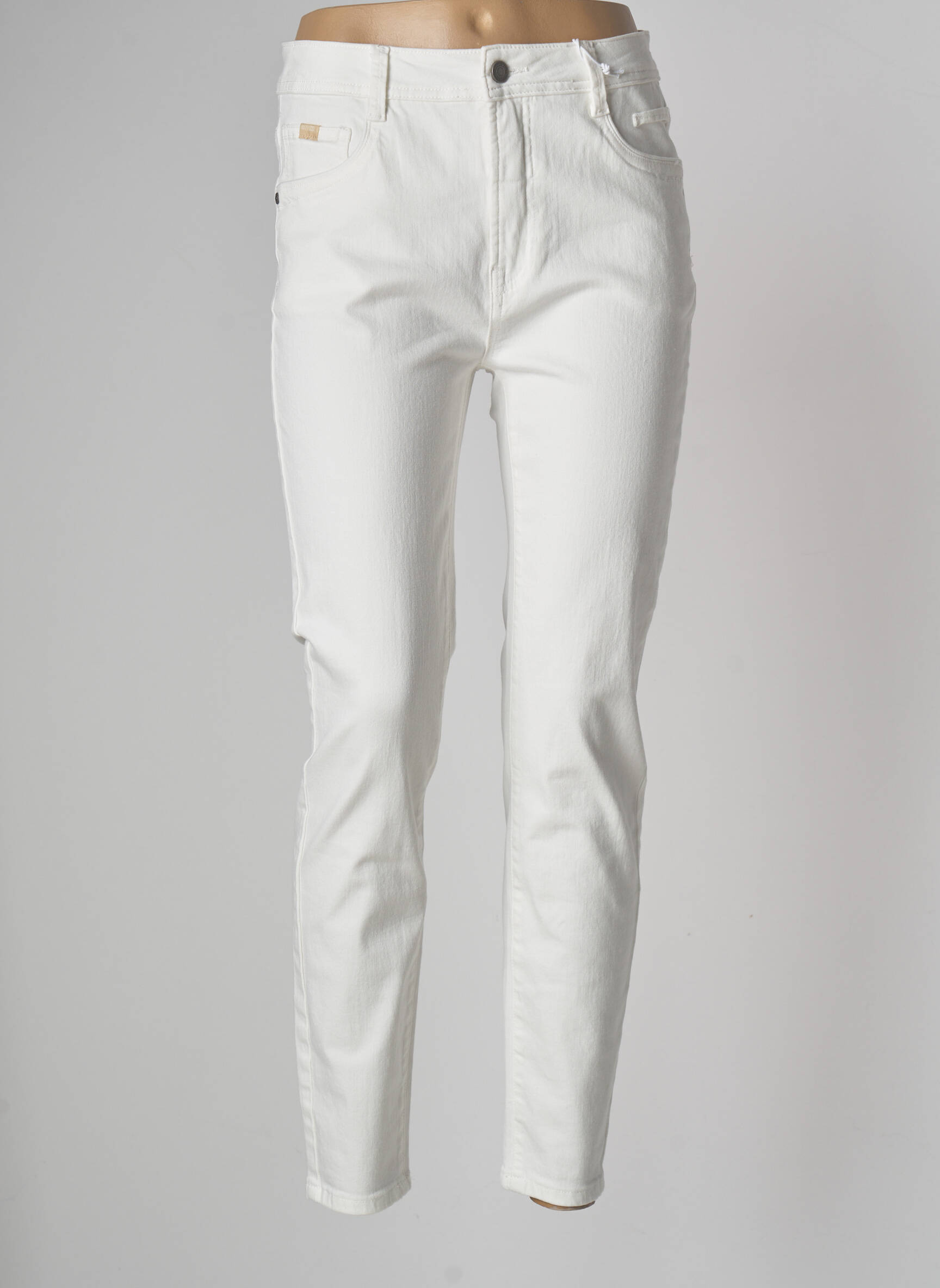 Deeluxe Jeans Coupe Slim Femme couleur beige
