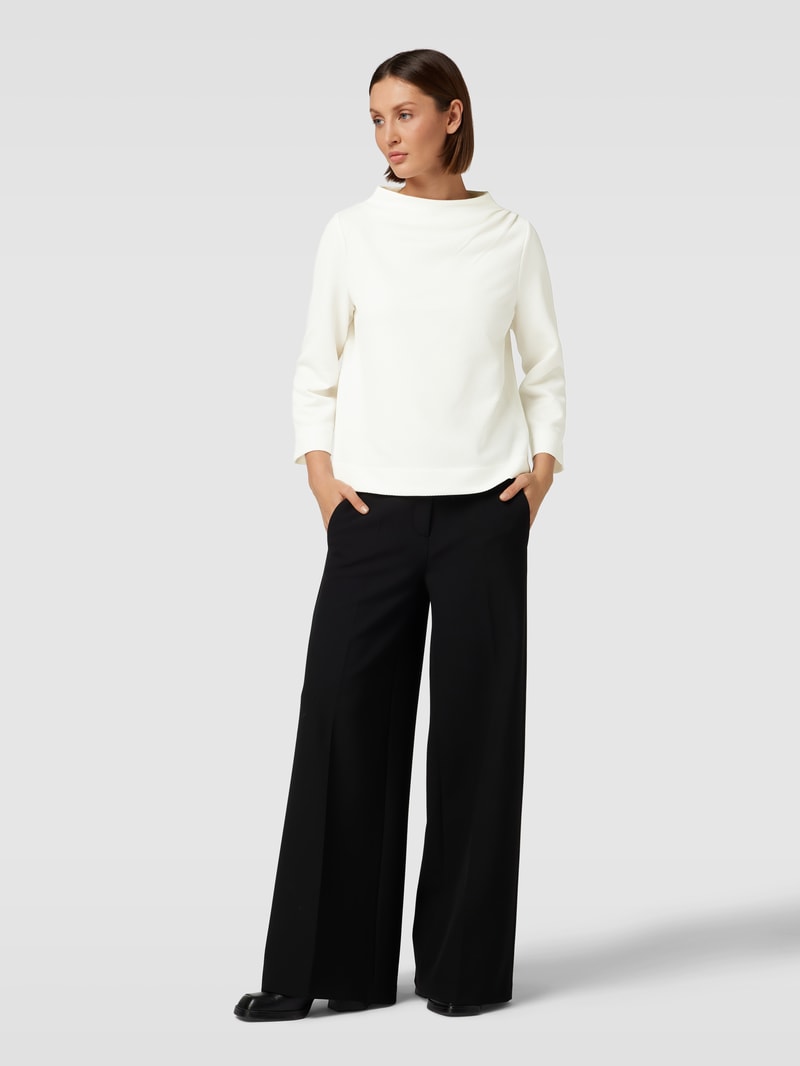 Pullover mit seitlicher Raffung Modell 'Goldiny' in offwhite